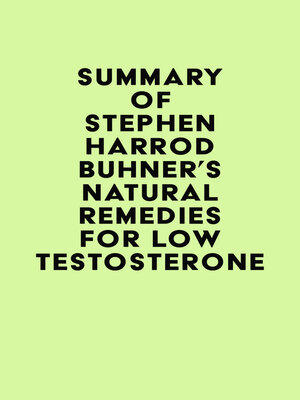 cover image of Summary of Stephen Harrod Buhner's Natural Remedies for Low Testosterone